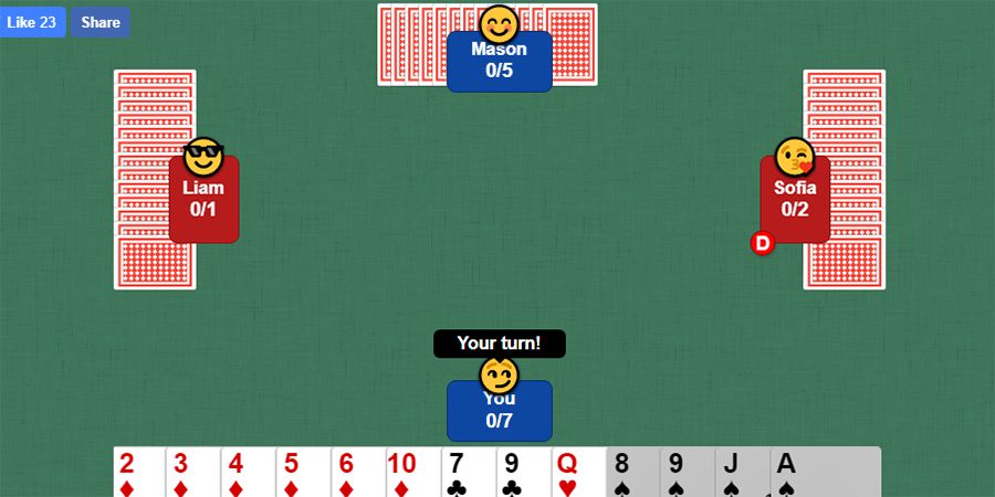 free spades games online